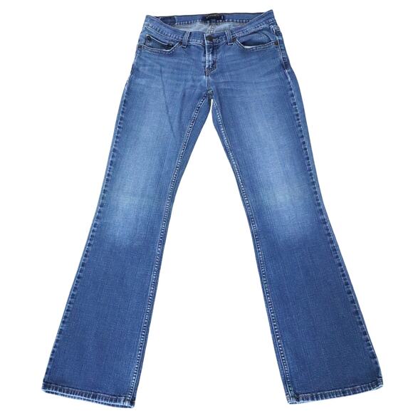 Vintage Y2K Levi’s 524 Too Superlow Low Rise Bootcut Jeans Blue Denim 7 Long - Picture 1 of 7